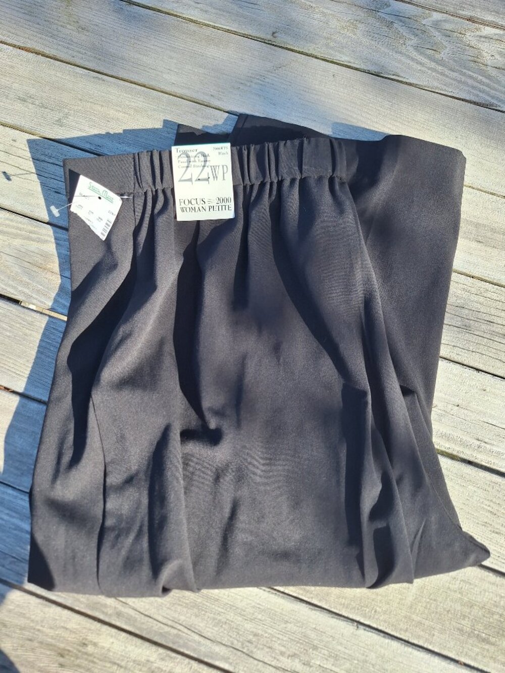 Focus 2000 Womans Petite Black Tummy Control Trousers 22W Petite